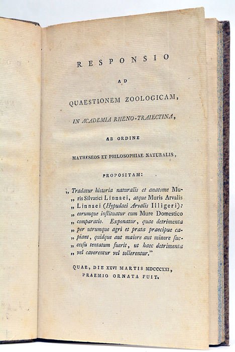 Commentatio de Mure Domestico, Silvatico atque Arvali.