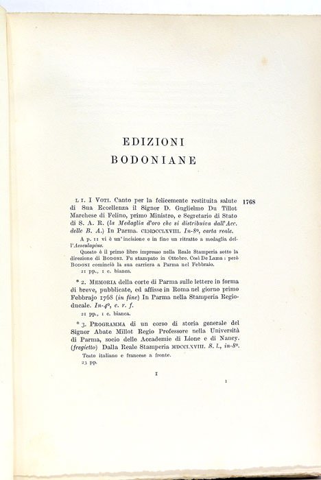 Compendiosa Bibliografia Di Edizioni Bodoniane.