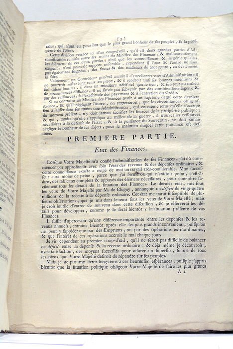 Compte Rendu au Roi.