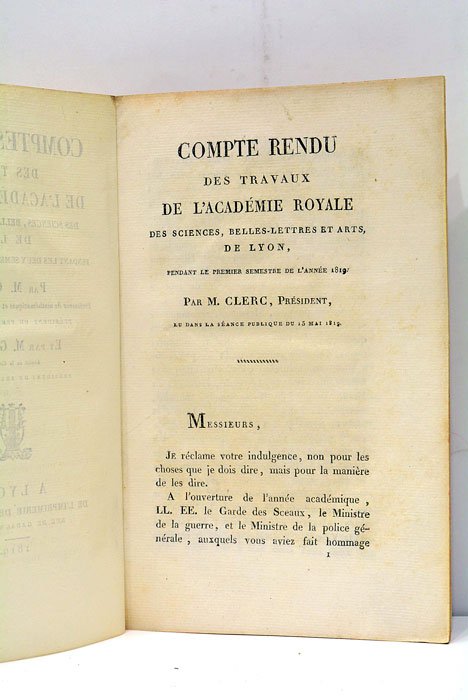 Comptes rendus des travaux de l'Académie Royale des Sciences, Belles-Lettres …