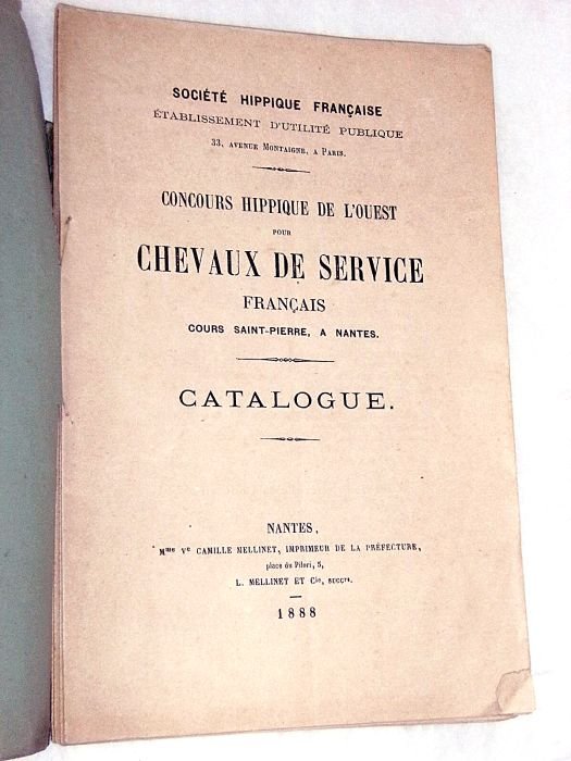 CONCOURS HIPPIQUE DE L'OUEST pour chevaux de service français, cours …
