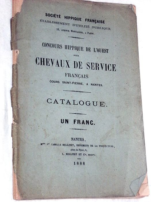 CONCOURS HIPPIQUE DE L'OUEST pour chevaux de service français, cours …