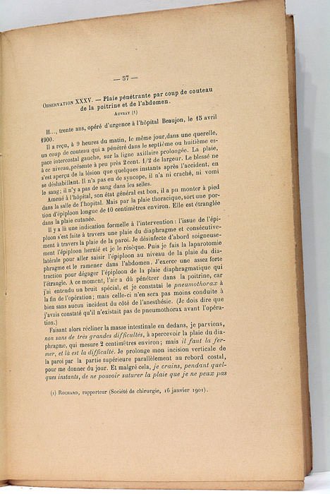 Conduite à tenir dans les Plaies Thoraco-abdominales (Voie transpleurale).