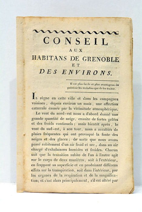 Conseil aux Habitans de Grenoble et des Environs.
