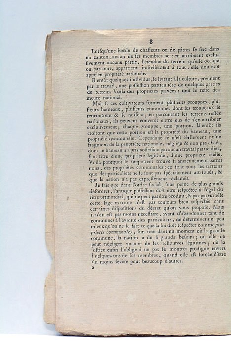 Conseil des cinq-cents. Opinion contre le projet de partage des …