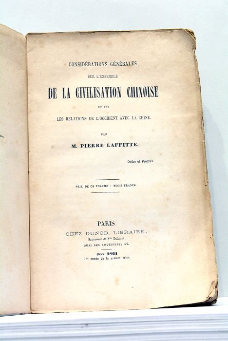 Considérations générales sur l'ensemble de la Civilisation Chinoise et sur …