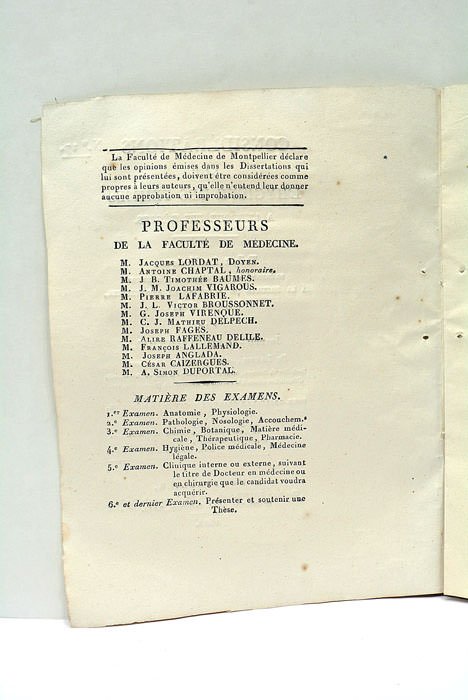 Considérations sur l'Hygiène des Femmes à l'époque des Règles.