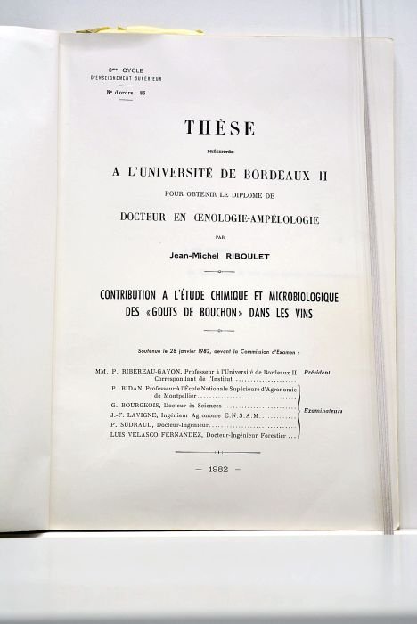Contribution à l'étude chimique et microbiologique des "gouts de bouchon" …