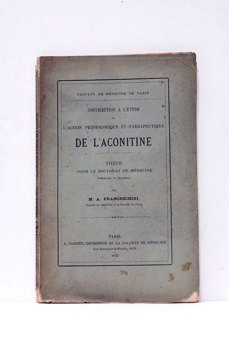 Contribution à l'étude de l'action physiologique et thérapeutique de l'aconitine. …