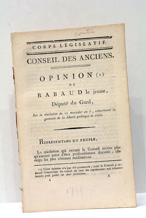 Corps législatif. Conseil des anciens. Opinion sur la résolution du … | Immagine Gallery 2