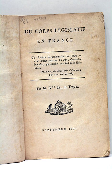 CORPS LEGISLATIF (Du) en France. Par M. G** fils, de …
