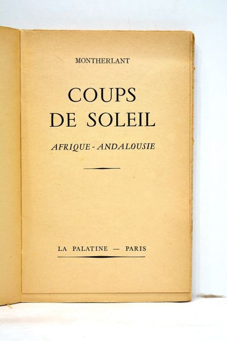Coups de soleil. Afrique-Andalousie.