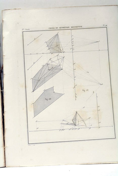 Cours de Géométrie Descriptive. Texte et Atlas.