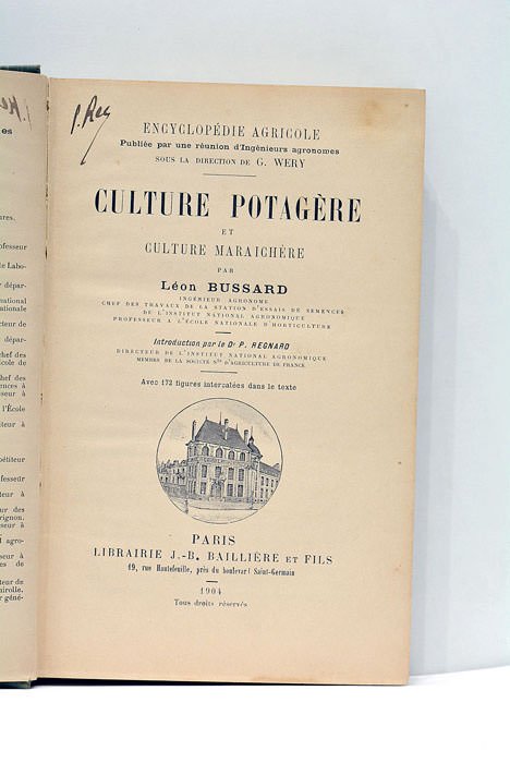 Culture potagère et culture maraichère. Introduction par le Dr P. …