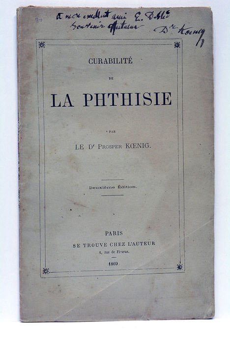 Curabilité de la phtisie. Deuxième édition.