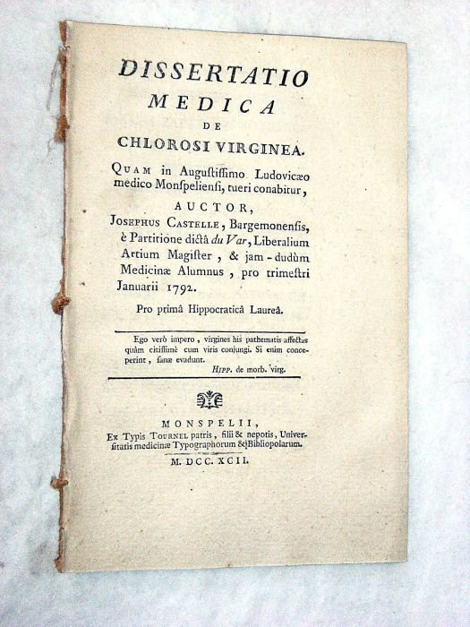 De Chlorosi Virginea.