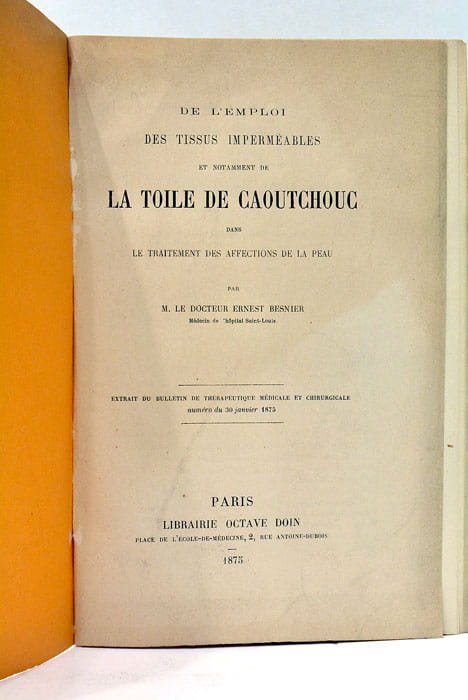 De l'Emploi des Tissus Imperméables et notamment de la Toile …