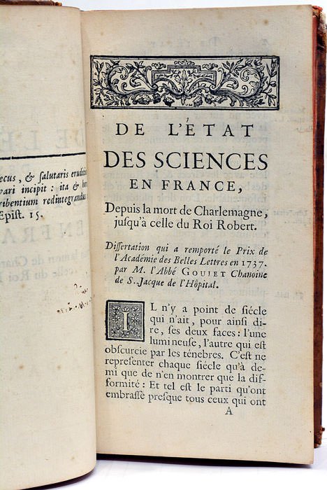 De l'Etat des Sciences dans l'étendue de la Monarchie Françoise …
