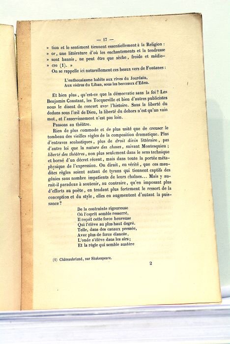 De l'Influence de la Démocratie sur la Littérature.