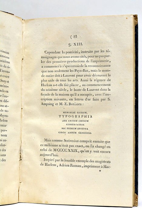 De l'Invention de l'Imprimerie ou analyse des deux ouvrages publiés …