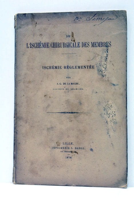 De l'ischémie chirurgicale des membres. Ischémie règlementée.