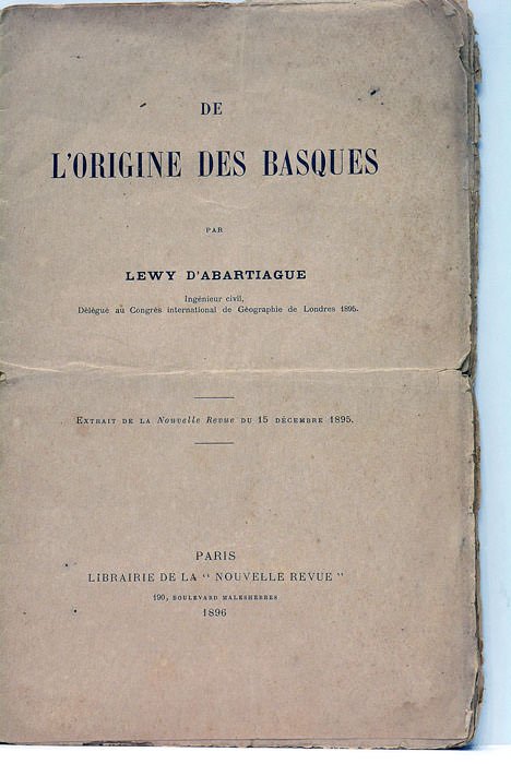 De l'origine des basques. Extrait de la Nouvelle Revue du …