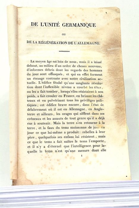 De l'Unité Germanique ou de la Régénération de l'Allemagne par …