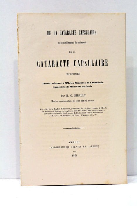 De la Cataracte Capsulaire et particulièrement de la Cataracte Capsulaire …