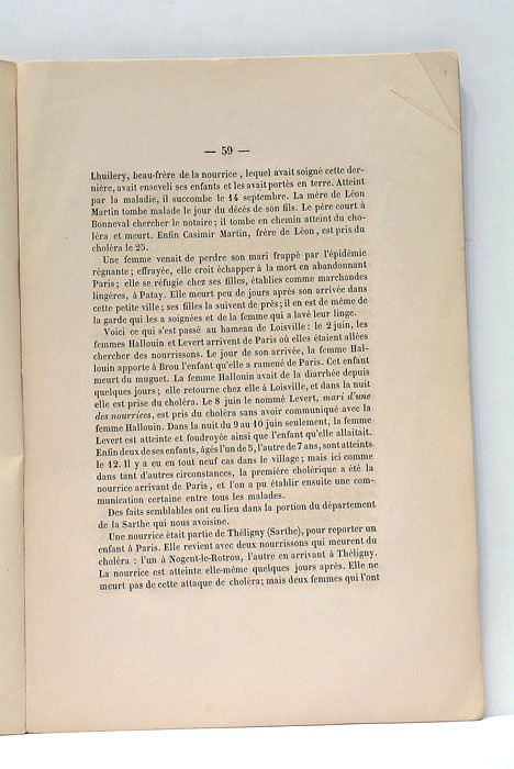 De la contagion du Choléra-Morbus, mémoire couronné par la Société …