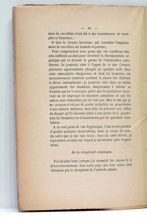 De la fièvre intermittente dans la Vallée de Chambéry.