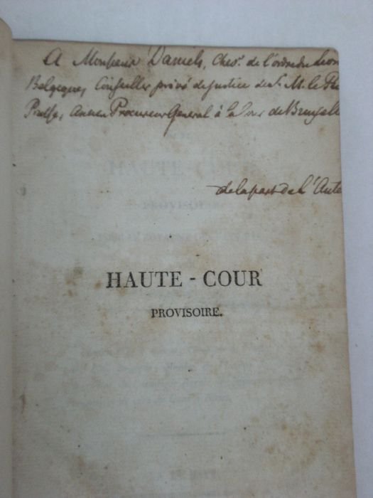 De la Nécessité d'une Haute-Cour Provisoire pour le Royaume des …