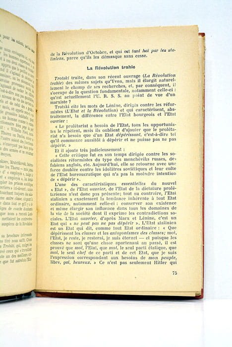 DE LA Révolution de Lénine à la contre-révolution de Staline. …