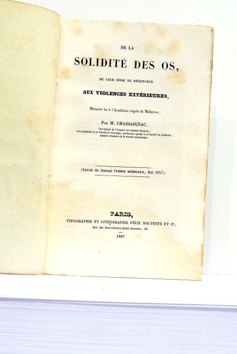 De la Solidité des Os, de leur mode de Résistance …
