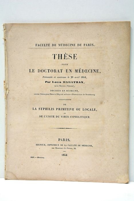 De la Syphilis primitive ou locale et de l'Unité du …