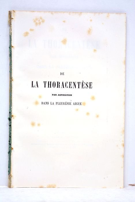 De la thoracentèse par aspiration dans la pleurésie aiguë.