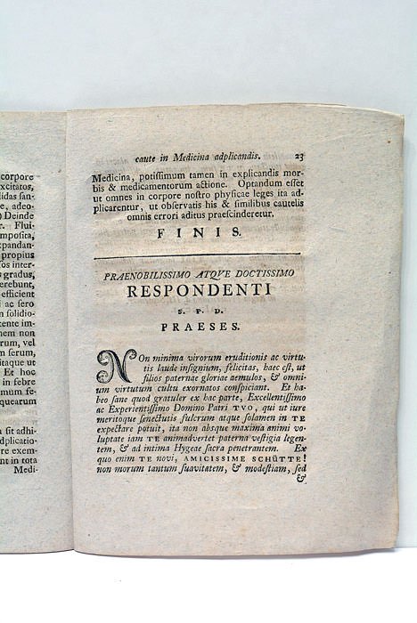 De Legibus Physicis caute in Medicina adplicandis.