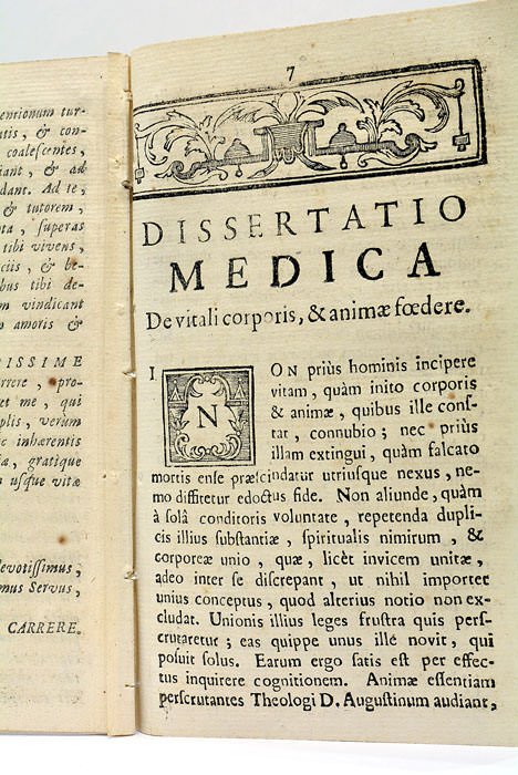 De vitali corporis, et animae foedere.