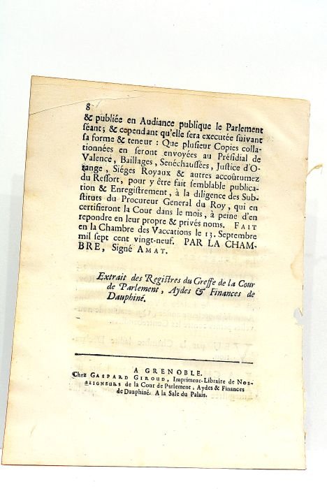 DECLARATION du Roi qui établit des Peines contre les Contrebandiers.