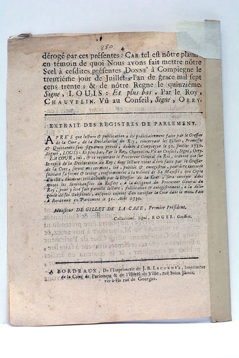 DECLARATION DU ROY, CONCERNANT LES BILLETS, PROMESSES ET QUITTANCES SOUS …