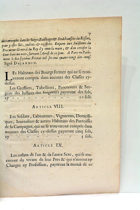 Déclaration du Roy, donnée à Versailles le 11 Février 1699. …