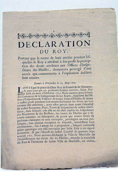 DECLARATION DU ROY, portant que le terme de huit années …