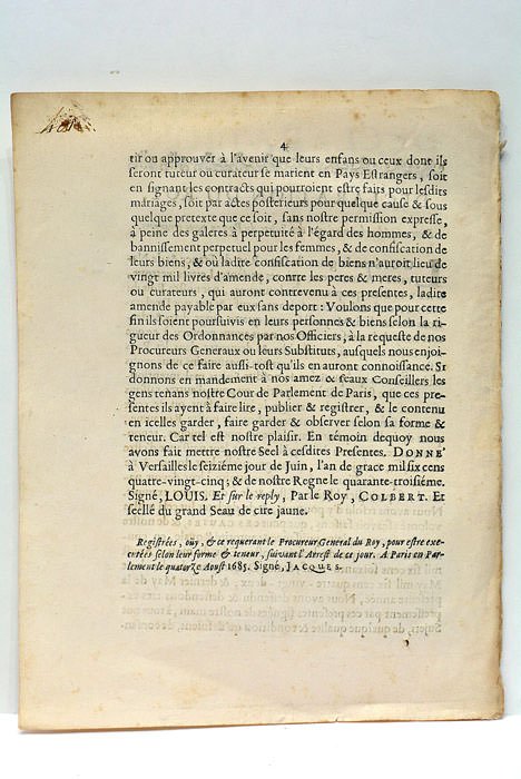 DECLARATION DU ROY POUR EMPESCHER LES MARIAGES DES SUJETS DU …