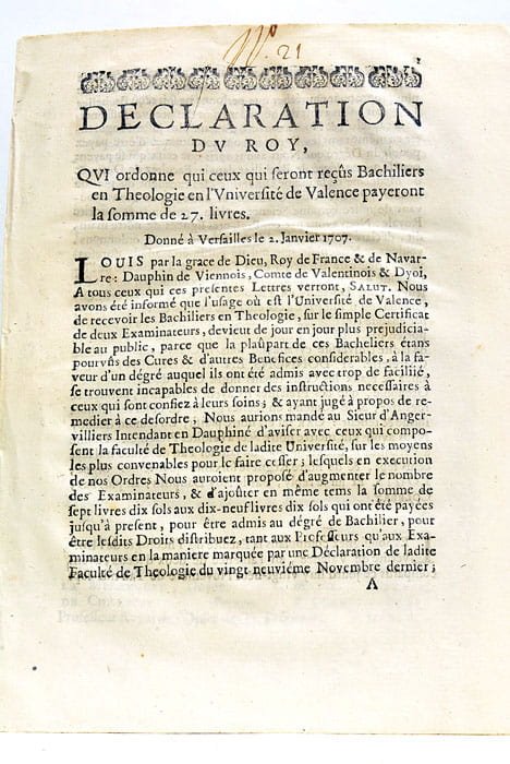 DECLARATION du Roy qui ordonne que ceux qui seront reçus …