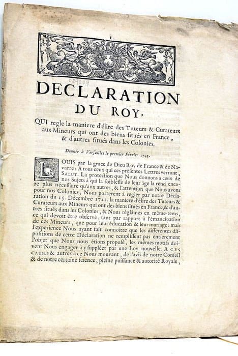 DECLARATION du Roy qui règle la manière d'élire des Tuteurs …