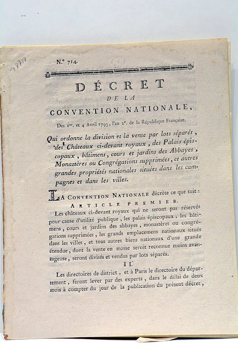 DÉCRET DE LA CONVENTION NATIONALE, des 1er et 4 avril …