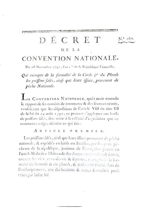 DÉCRET de la Convention Nationale, du 16 novembre 1792, l'an …