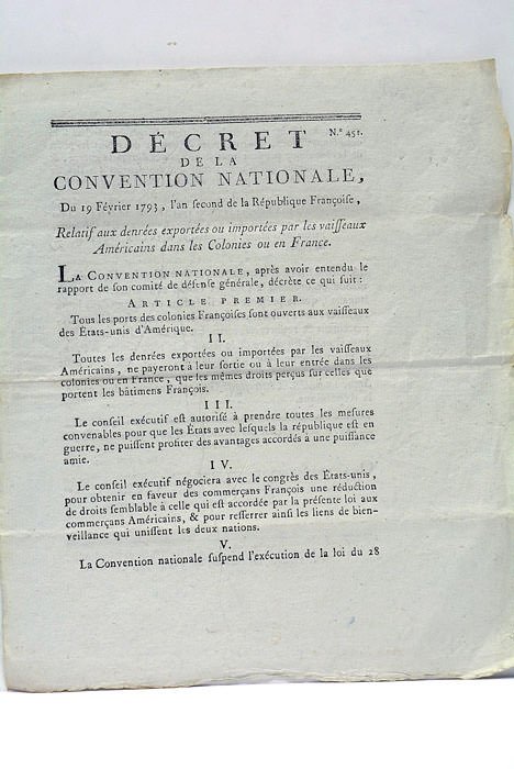 Décret de la Convention Nationale, du 19 février 1793, l'an …
