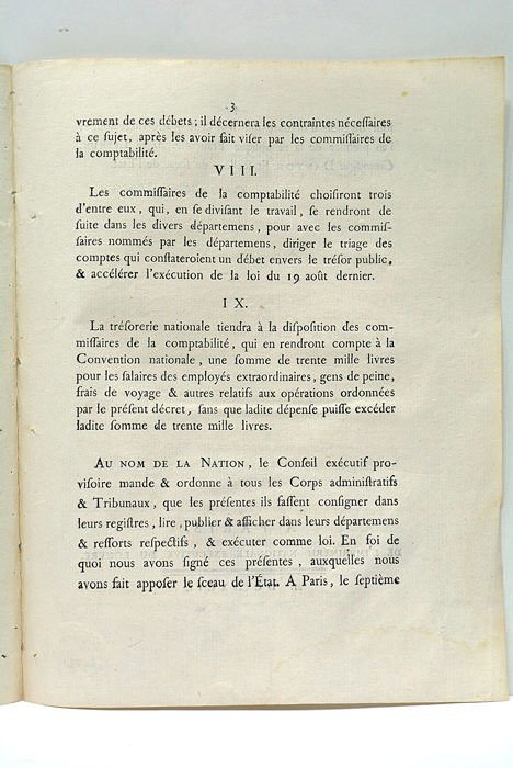 DÉCRET DE LA CONVENTION NATIONALE. Du 3 octobre 1792, l'an …