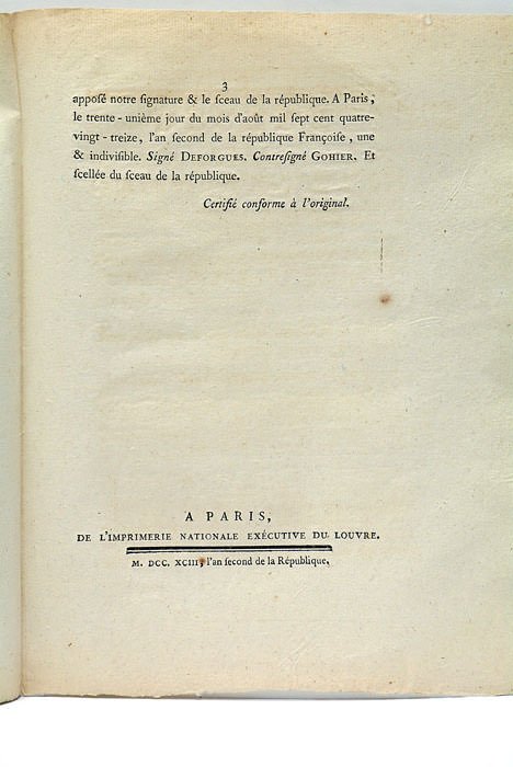 DÉCRET DE LA CONVENTION NATIONALE du 31 août 1793, l'an …