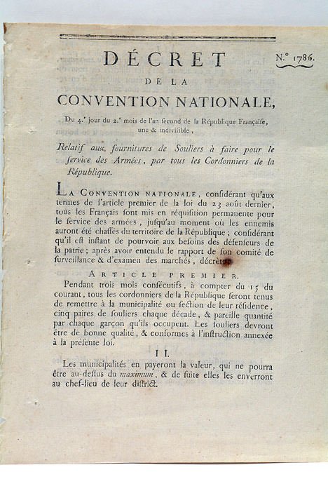 DÉCRET DE LA CONVENTION NATIONALE, du 4e. Jour du 2e. …